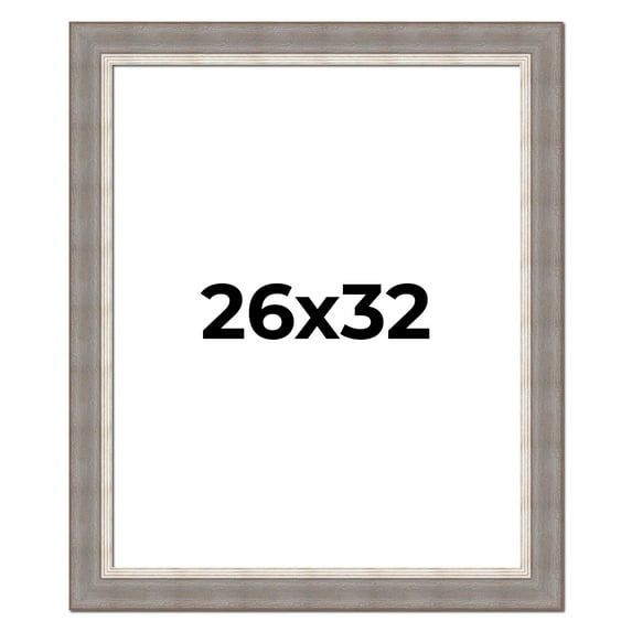 26x32 Frame Grey Real Wood Picture Frame Width 2.75 Inches | Interior Frame Depth 0.5 Inches |