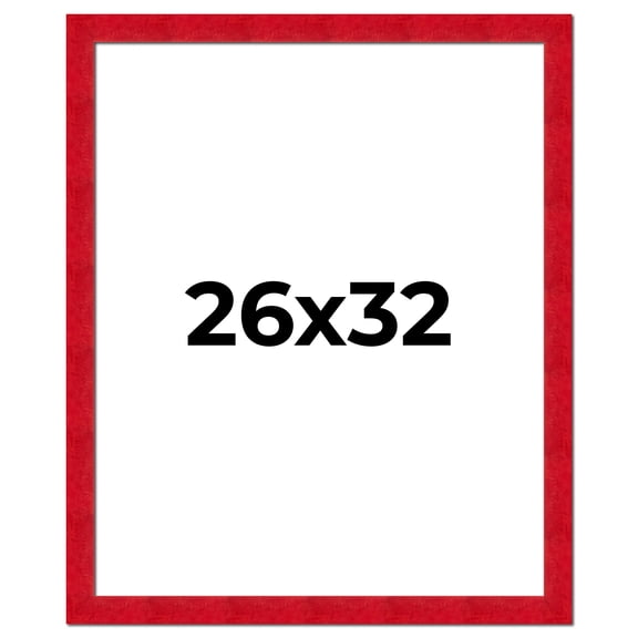 26x32 Frame Red Burl Solid Wood Picture Frame Width 1.75 Inches | Interior Frame Depth 0.5 Inches |