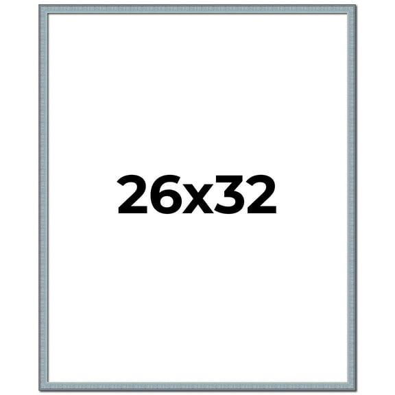 26x32 Frame Rustic Sky Blue Solid Wood Picture Frame | 0.75 Inch Moulding Width |Includes UV