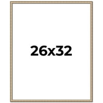26x32 Frame Silver Real Wood Picture Frame Width 0.75 Inches | Interior Frame Depth 0.5 Inches |