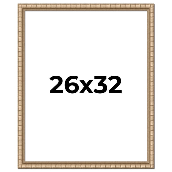 26x32 Frame Silver Real Wood Picture Frame Width 1.5 inches | Interior Frame Depth 0.5 inches |
