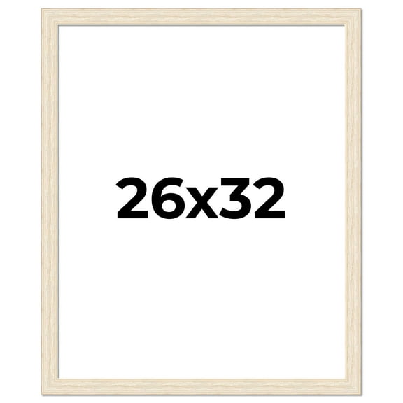 26x32 Frame White Real Wood Picture Frame Width 1.5 inches | Interior Frame Depth 0.5 inches | Barn
