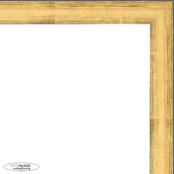 26x32 Shadow Box 1.5" Depth Gold Picture Frame - UV Acrylic, Backing, Hanging Hardware