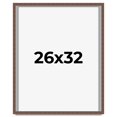 thumbnail image 1 of 26x32 Shadow Box Frame Brown | 1.125 inches Deep Real Wood Rustic Shadowbox Display Frame | UV, 1 of 5