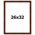 thumbnail image 1 of 26x32 Walnut Brown Veneer Real Wood Picture Frame Width 1.75 inches | Interior Frame Depth 0.5, 1 of 8