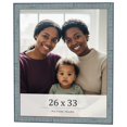 thumbnail image 1 of 26x33 Frame Blue Scuffed Farm Board Solid Wood Picture Frame Width 0.75 Inches | Interior Depth 0.5, 1 of 8