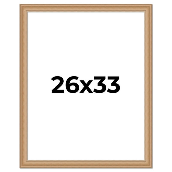 26x33 Frame Charleston Honey Brown Solid Wood Picture Frame Width 1.75 Inches | Interior Depth 0.5