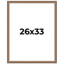 26x33 Frame Gold Real Wood Picture Frame Width 1.25 inches | Interior Frame Depth 0.5 inches |