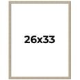 thumbnail image 1 of 26x33 Frame Grey Solid Wood Picture Frame Width 1 Inches | Interior Frame Depth 0.5 Inches |, 1 of 8