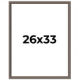 thumbnail image 1 of 26x33 Frame Silver Real Wood Picture Frame Width 1.25 Inches | Interior Frame Depth 0.5 Inches |, 1 of 8