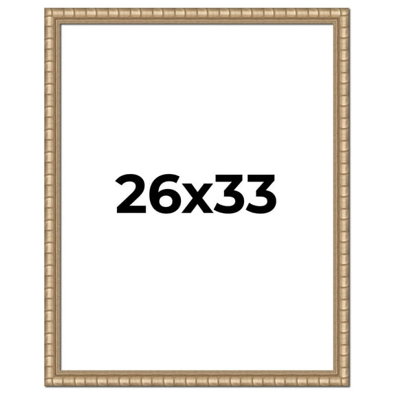26x33 Frame Silver Real Wood Picture Frame Width 1.5 inches | Interior Frame Depth 0.5 inches |
