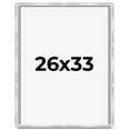 thumbnail image 1 of 26x33 Frame Silver Whitewashed Wood Grain Solid Wood Shadow Box | 0.75 Inch Moulding Width | 0.75, 1 of 8