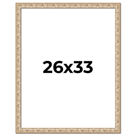 26x33 Frame White Real Wood Picture Frame Width 1.5 inches | Interior Frame Depth 0.5 inches |