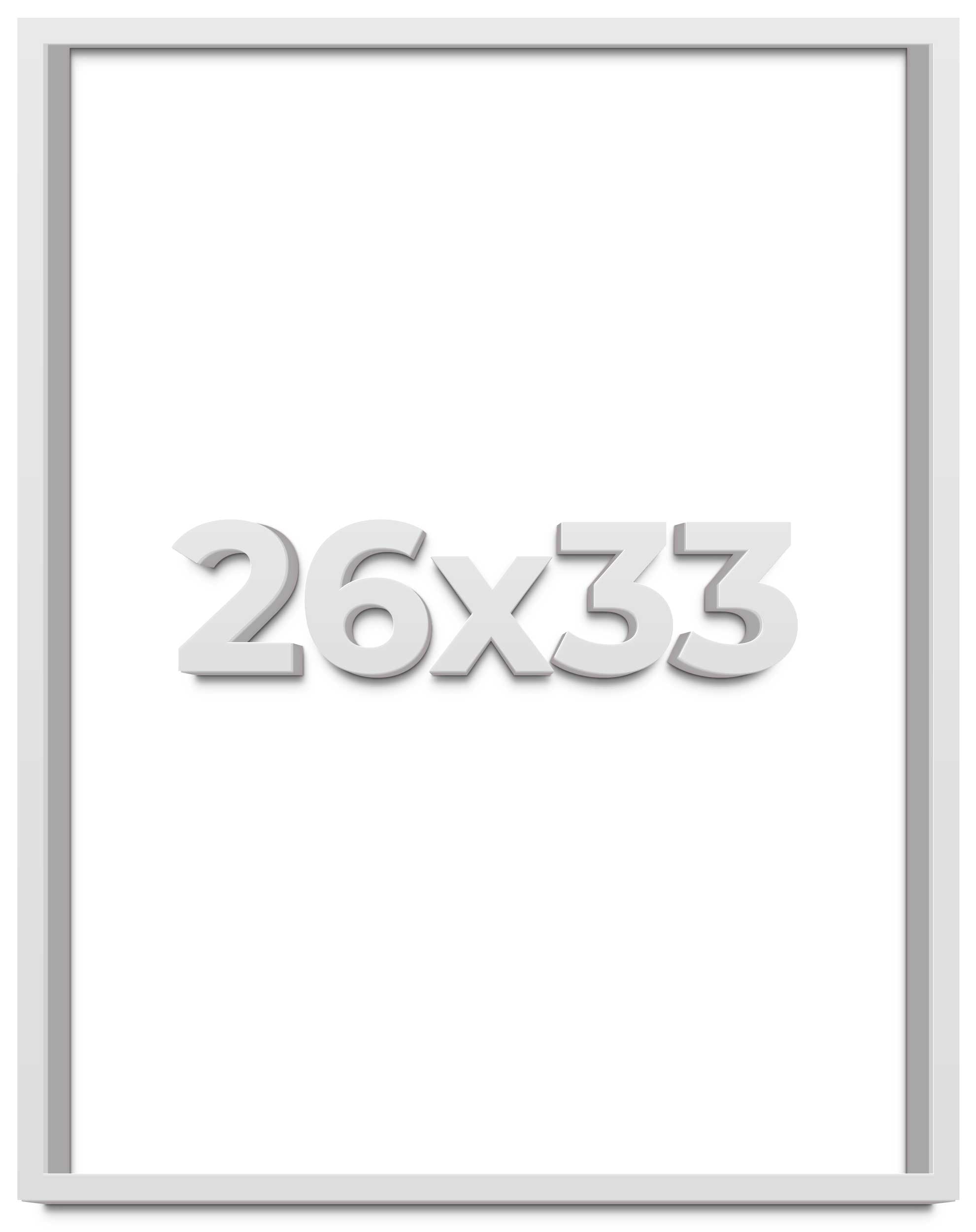 26x33 Shadow Box Frame White | 2 Inches Deep Real Wood Contemporary ...