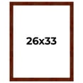 thumbnail image 1 of 26x33 Walnut Brown Veneer Real Wood Picture Frame Width 1.75 inches | Interior Frame Depth 0.5, 1 of 8
