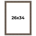 thumbnail image 1 of 26x34 Frame Black Real Wood Picture Frame Width 2 inches | Interior Frame Depth 0.5 inches | Fitz, 1 of 8