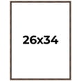 thumbnail image 1 of 26x34 Frame Brown Bamboo with Dark Coffee/Walnut Finish | Solid Wood Picture Frame Width 0.75, 1 of 8