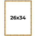 thumbnail image 1 of 26x34 Frame Gold Bamboo Picture Frame - Complete Modern Photo Frame Includes UV Acrylic Shatter, 1 of 8
