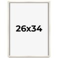 thumbnail image 1 of 26x34 Frame White Wheat Solid Wood Picture Frame | Moulding Width 0.75 Inches | Interior Depth 0.5, 1 of 8