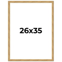 26x35 Frame Beige Real Wood Picture Frame Width 1.25 inches | Interior Frame Depth 0.5 inches |