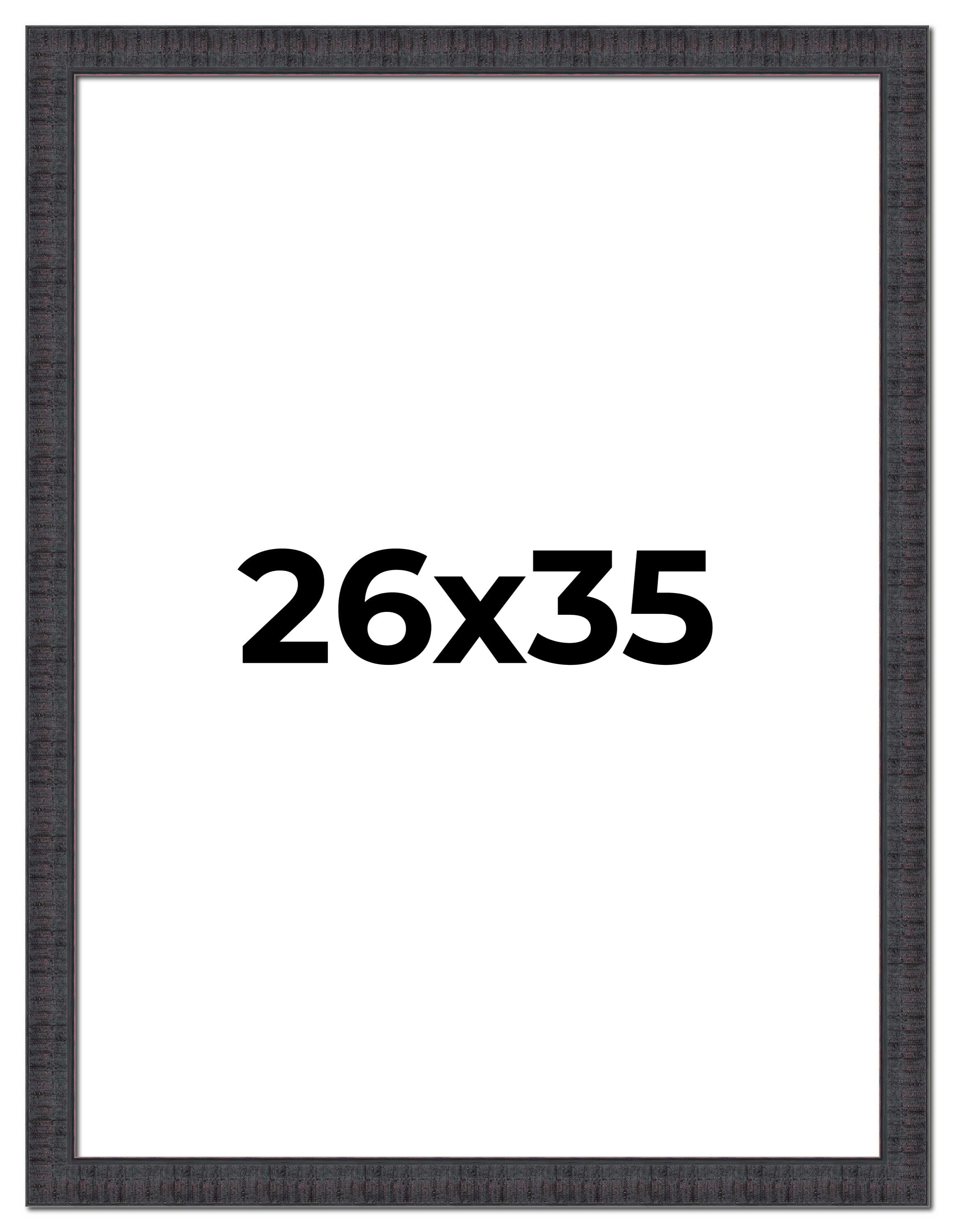 26x35 Frame Brown Rustic Solid Wood Picture Frame 1.5 Inches Wide ...