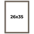 thumbnail image 1 of 26x35 Frame Brown Solid Wood Picture Frame | 1.75 Inch Moulding Width | Austin Frame Complete with, 1 of 8
