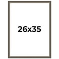thumbnail image 1 of 26x35 Frame Silver Real Wood Picture Frame Width 1.25 Inches | Interior Frame Depth 0.5 Inches |, 1 of 8