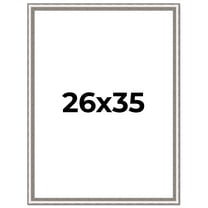 26x35 Frame Silver Real Wood Picture Frame Width 1.25 Inches | Interior Frame Depth 0.5 Inches |