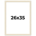 thumbnail image 1 of 26x35 Frame White Barnwood Picture Frame - Modern Photo Frame Includes UV Acrylic Shatter Guard, 1 of 8