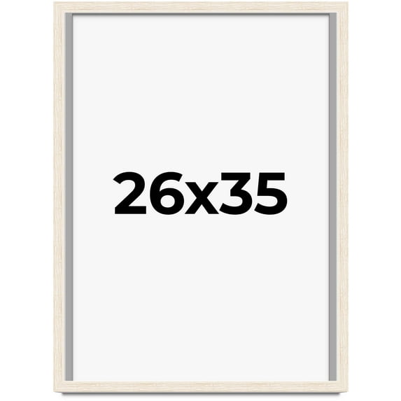 26x35 Shadow Box Frame White | 1.125 Inches Deep Real Wood Rustic Shadowbox Display Frame | UV