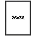 thumbnail image 1 of 26x36 Frame Black Real Wood Picture Frame Width 1.25 Inches | Interior Frame Depth 0.5 Inches |, 1 of 8