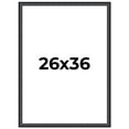 thumbnail image 1 of 26x36 Frame Black Real Wood Picture Frame Width 1.25 inches | Interior Frame Depth 0.5 inches |, 1 of 8