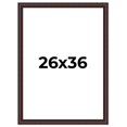 thumbnail image 1 of 26x36 Frame Brown Round Mahogany Solid Wood Picture Frame | 1.625 Inch Moulding Width | with UV, 1 of 8