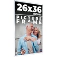 thumbnail image 1 of 26x36 Frame Silver Real Wood Picture Frame Width 0.75 inches | Interior Frame Depth 0.5 inches |, 1 of 8