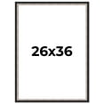 thumbnail image 1 of 26x36 Frame Silver Real Wood Picture Frame Width 1.25 Inches | Interior Frame Depth 0.75 Inches |, 1 of 8