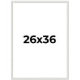 thumbnail image 1 of 26x36 Frame White Real Wood Picture Frame Width 0.75 inches | Interior Frame Depth 0.5 inches |, 1 of 8