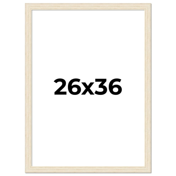 26x36 Frame White Real Wood Picture Frame Width 1.5 inches | Interior Frame Depth 0.5 inches | Barn
