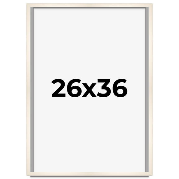 26x36 Frame White Wheat Solid Wood Picture Frame | Moulding Width 0.75 Inches | Interior Depth 0.5