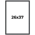 thumbnail image 1 of 26x37 Frame Black Real Wood Picture Frame Width 1.25 inches | Interior Frame Depth 0.5 inches |, 1 of 8