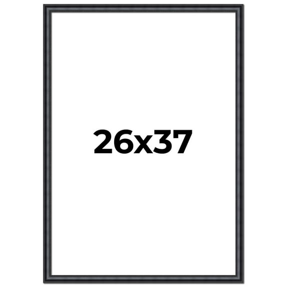 26x37 Frame Black Real Wood Picture Frame Width 1.25 inches | Interior Frame Depth 0.5 inches |