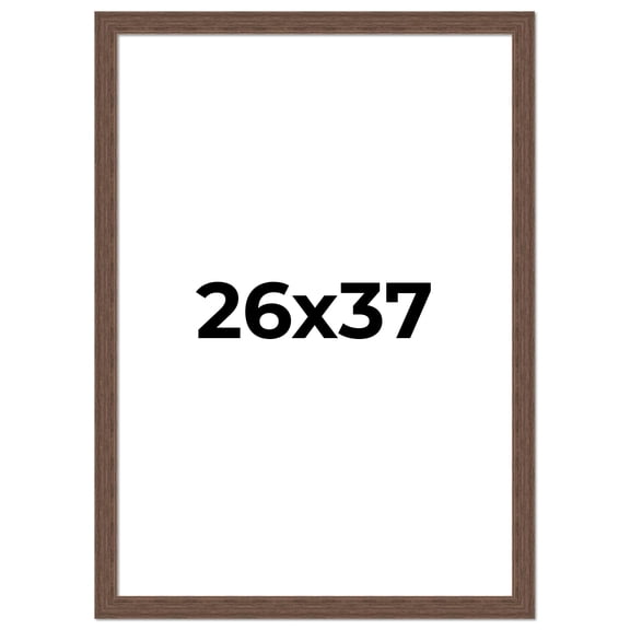 26x37 Frame Brown Farmhouse Solid Wood Picture Frame Width 1.5 Inches | Interior Frame Depth 0.5