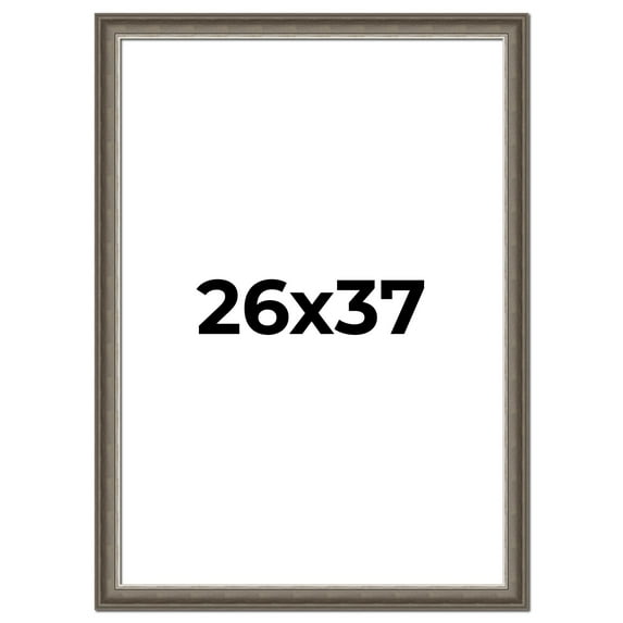 26x37 Frame Brown Solid Wood Picture Frame | 1.75 Inch Moulding Width | Austin Frame Complete with