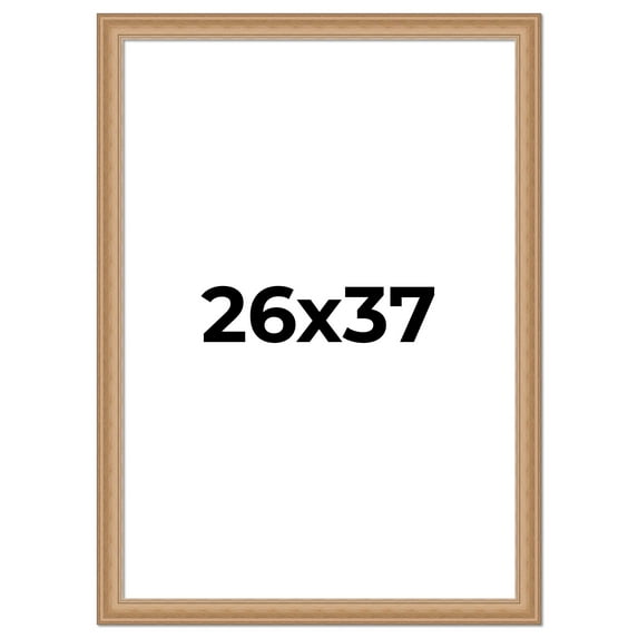 26x37 Frame Charleston Honey Brown Solid Wood Picture Frame Width 1.75 Inches | Interior Depth 0.5