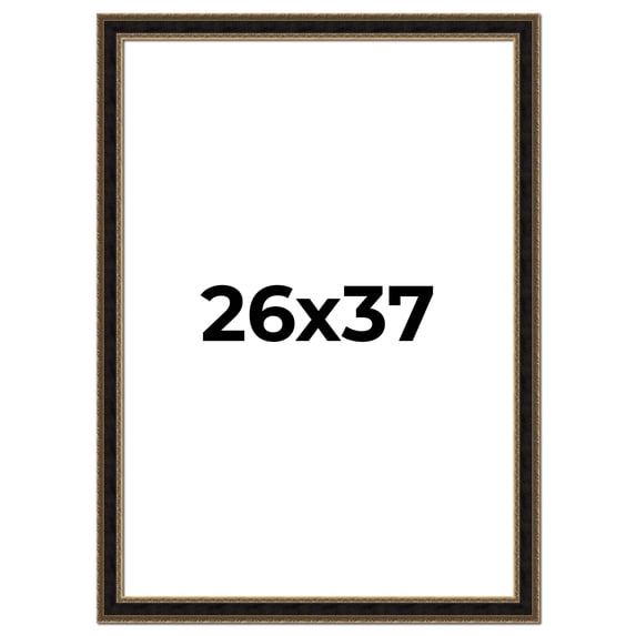 26x37 Frame Gold Antique Vintage Sold Wood Picture Frame | 1.75 Inch Moulding Width | Interior