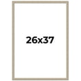 thumbnail image 1 of 26x37 Frame Grey Solid Wood Picture Frame Width 1 Inches | Interior Frame Depth 0.5 Inches |, 1 of 8