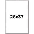 thumbnail image 1 of 26x37 Frame Silver Inner Slope Bevel Picture Frame | 1 Inch Moulding Width | 0.75 Inch Rabbet Depth, 1 of 8