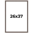 thumbnail image 1 of 26x37 Frame Silver Real Wood Picture Frame Width 1.25 Inches | Interior Frame Depth 0.5 Inches |, 1 of 8