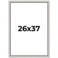 thumbnail image 1 of 26x37 Frame Silver Real Wood Picture Frame Width 1.25 Inches | Interior Frame Depth 0.5 Inches |, 1 of 8
