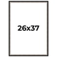 thumbnail image 1 of 26x37 Frame Silver Real Wood Picture Frame Width 1.25 Inches | Interior Frame Depth 0.75 Inches |, 1 of 8