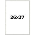 thumbnail image 1 of 26x37 Frame White Real Wood Picture Frame Width 0.75 inches | Interior Frame Depth 0.5 inches |, 1 of 8